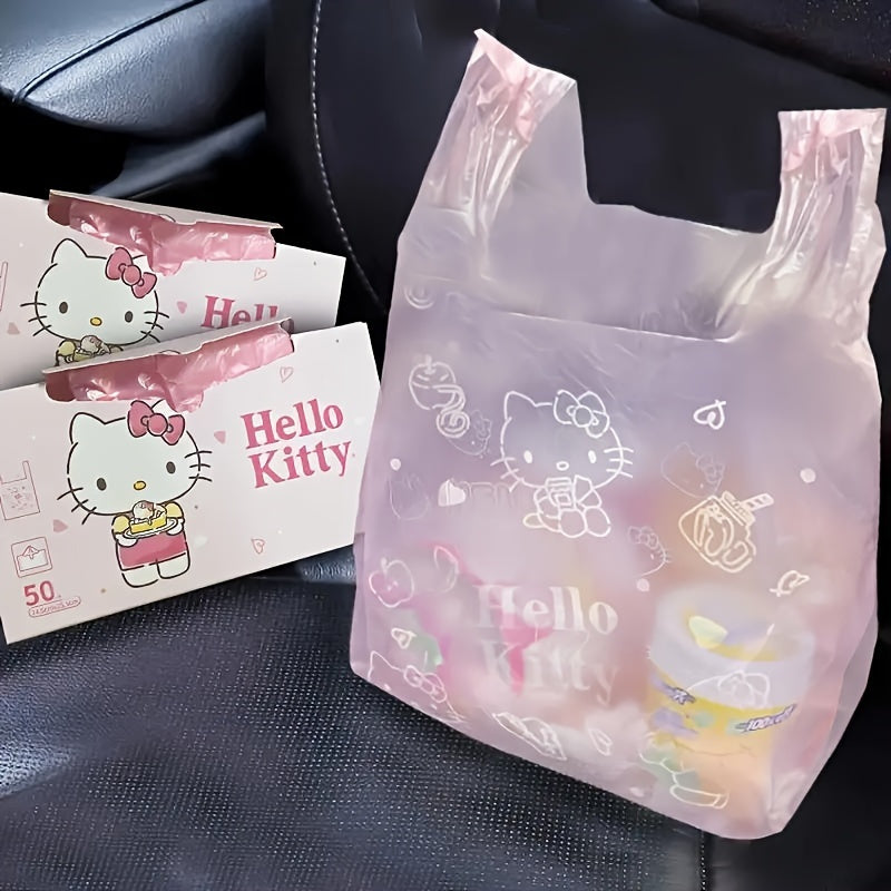 50 Pack Pink Car Trash Bags Mini Plastic Garbage Bags for Travel and Outdoor