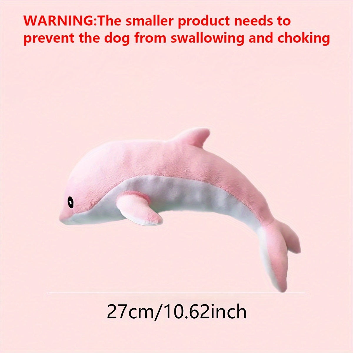 Dolphin Plush Toy for Medium Dogs Soft Durable Fabric Interactive Pet Toy