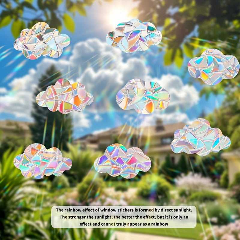 Round Glass Sun Catcher Rainbow Window Film Electrostatic PVC Sticker for Home Decor