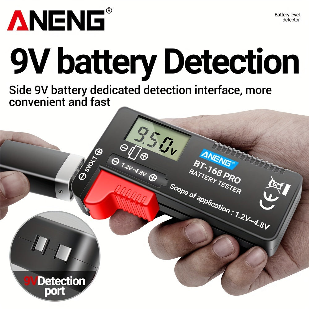 Digital Battery Tester for AA AAA C D 9V Batteries with Digital Display