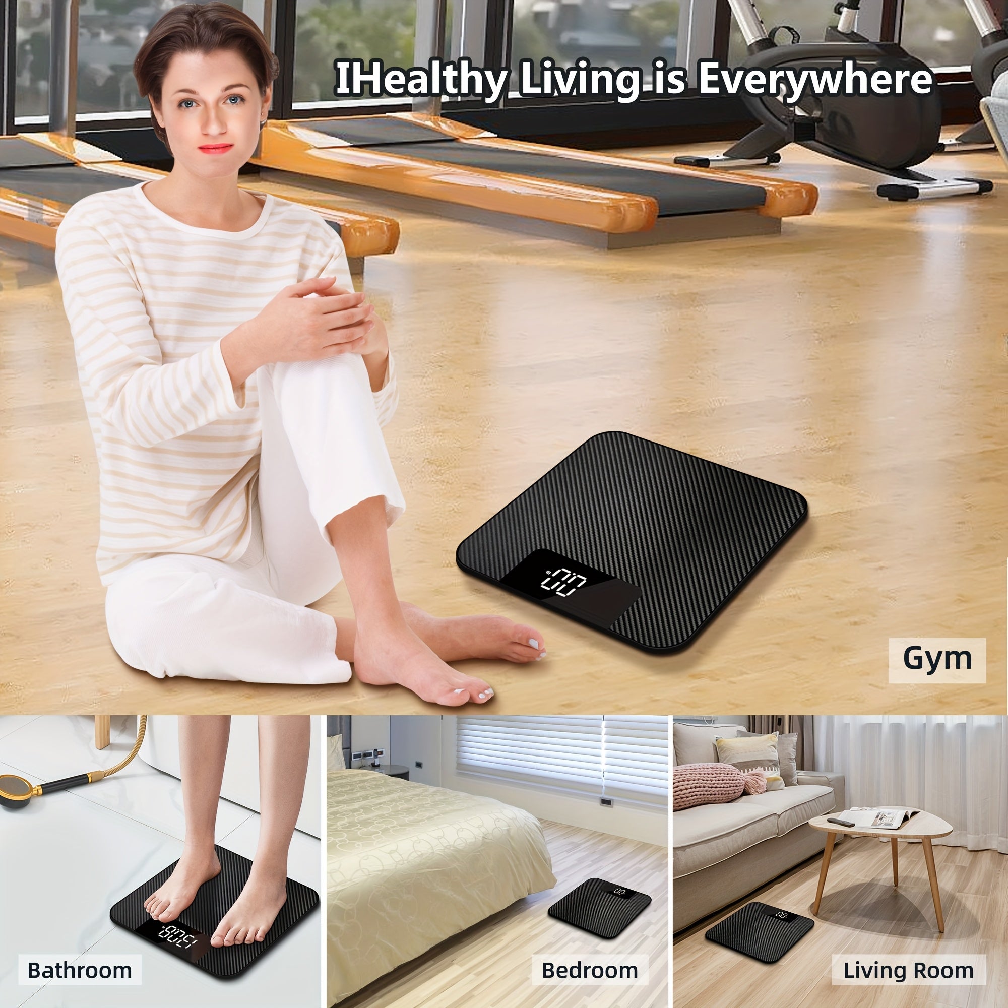 Stylish body fat scale for home and fitness use accurate weight measurement