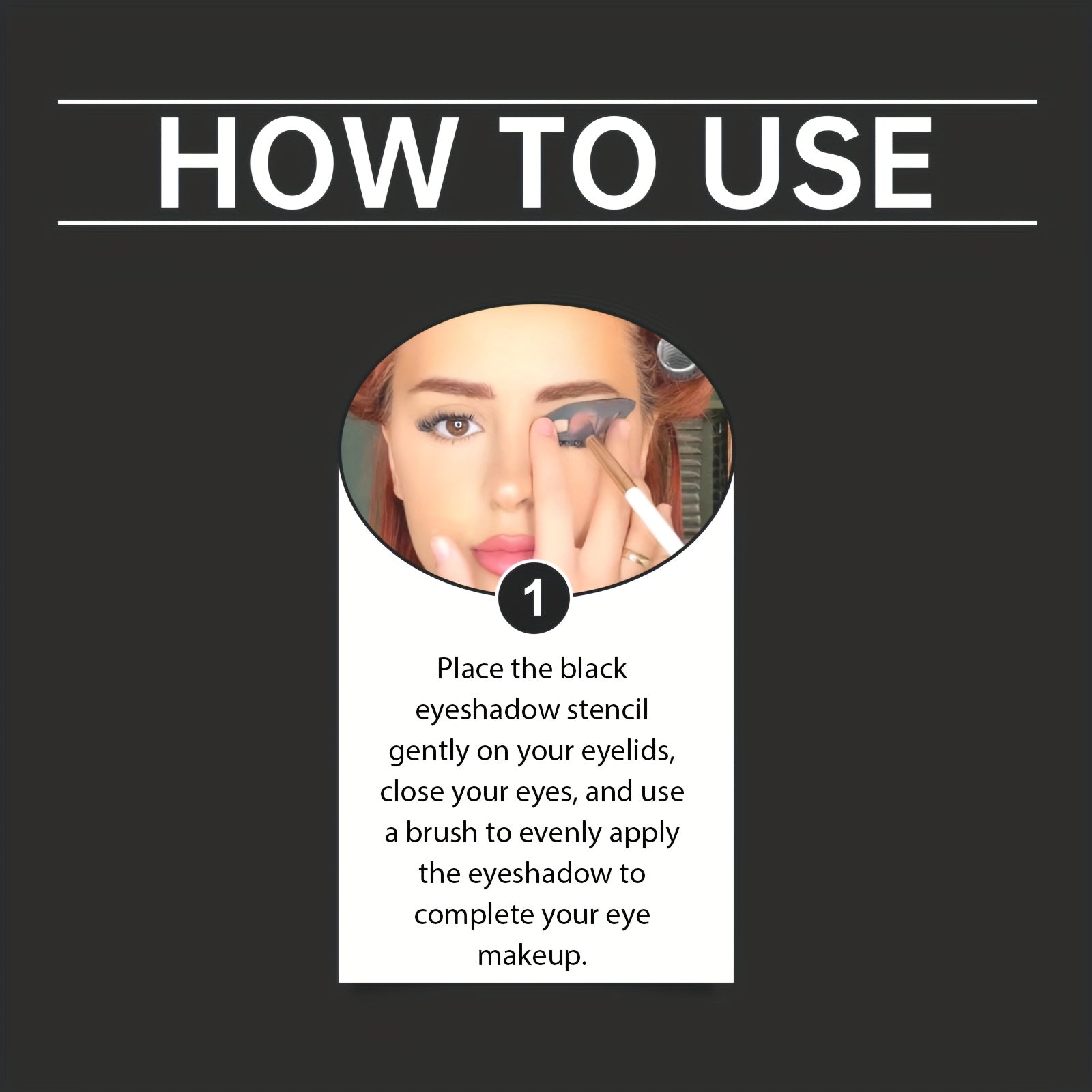 Ayollar uchun ko'zoynak cho'tkasi to'plami, boshlovchilar uchun shablonlar va qoliplar bilan