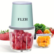 Electric Meat Grinder and Food Processor 600ML Glass Cup Rechargeable 148W