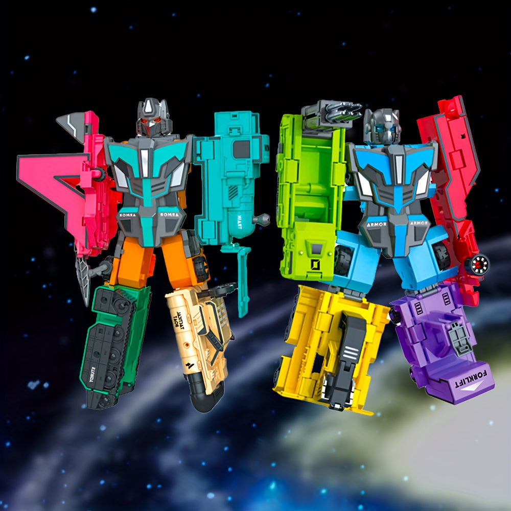 Детский набор для самостоятельной сборки робота в виде транспортного средства для детей от 3 лет для развития числового восприятия и моторики, образовательная игрушка