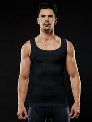 Men's Slimming Compression Tank Top High Stretch Solid Color Sleeveless Vest