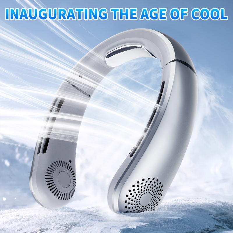 2025 Portable Neck Fan Bladeless USB Rechargeable Hands-Free Indoor Outdoor