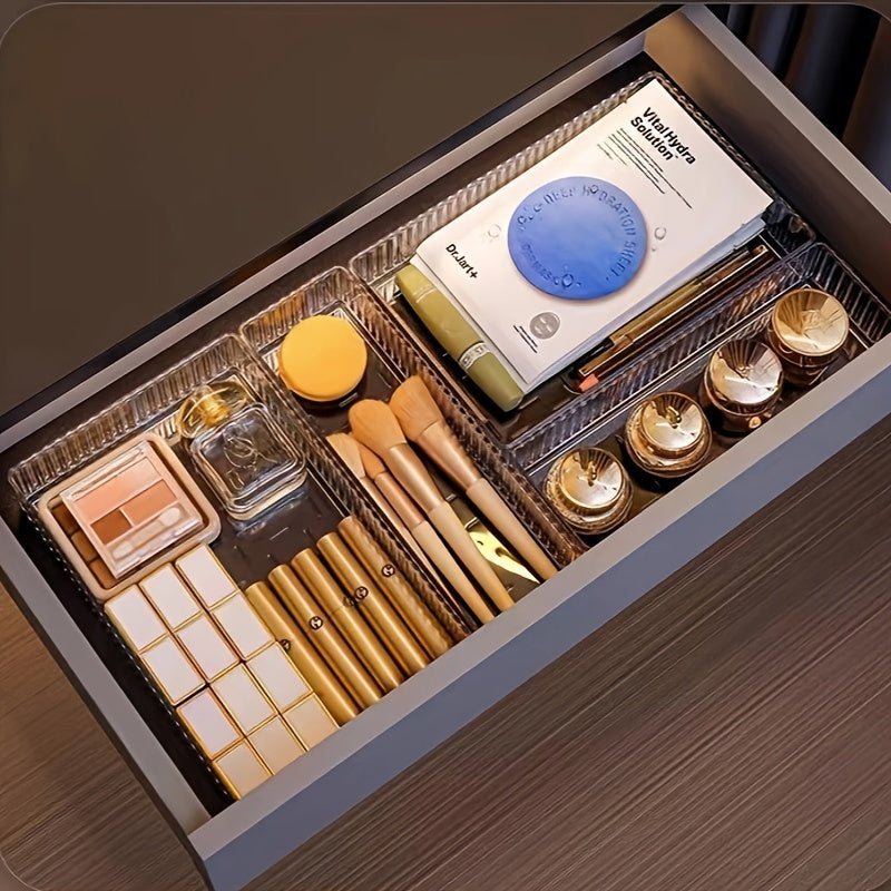 Acrylic Drawer Organizer Set 3 or 6 Pieces Transparent Cosmetic and Skincare Storage