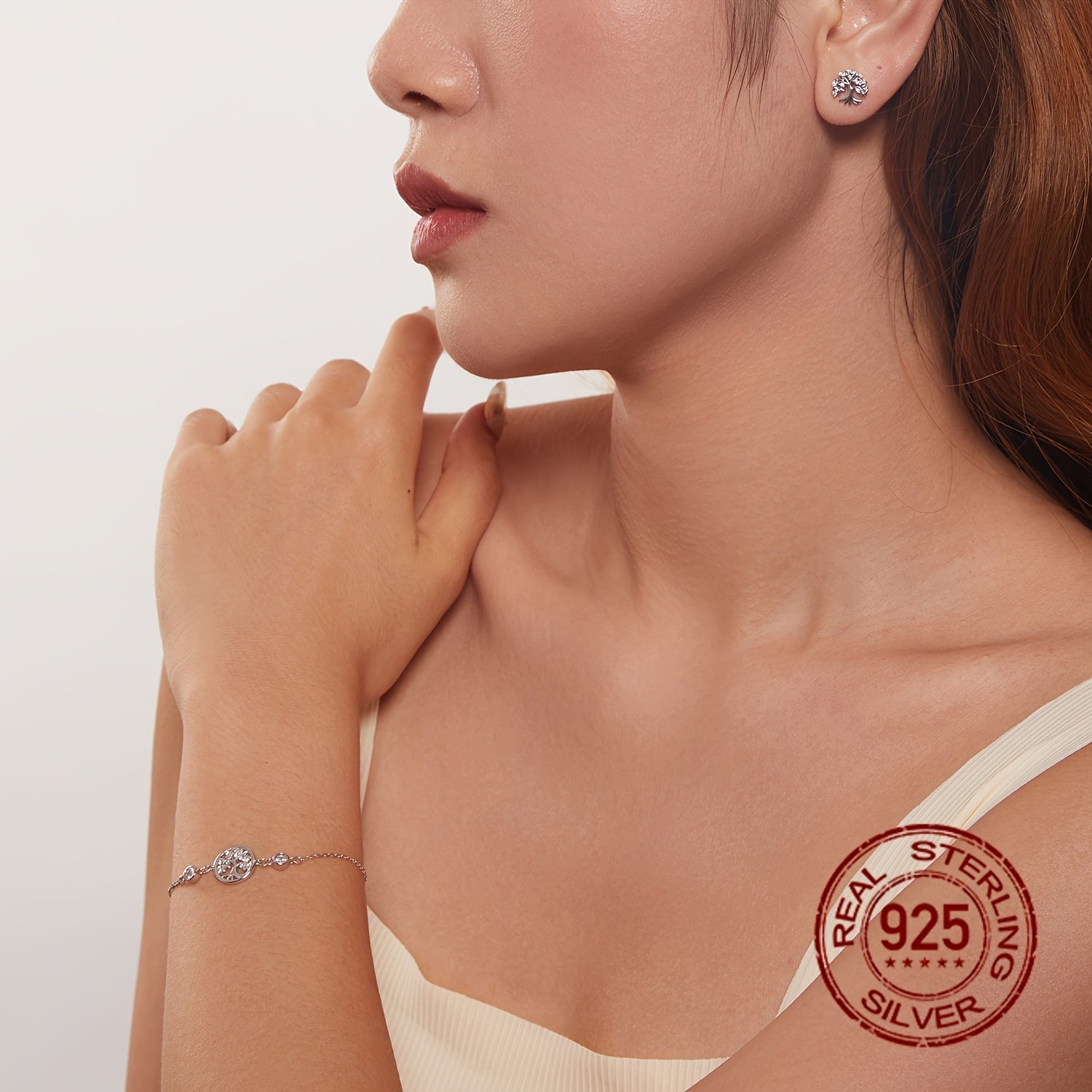 Sterling Silver Plated Hayot Daraxti Marjon Zanjiri Sintetik Zirconia Sentabr Tug'ilgan Kuni - Partiyalar, Ta'tillar va Otalar Kuni uchun Mukammal. Jozibali va Qiziqarli Uslub, Har Mavsum uchun Ideal.