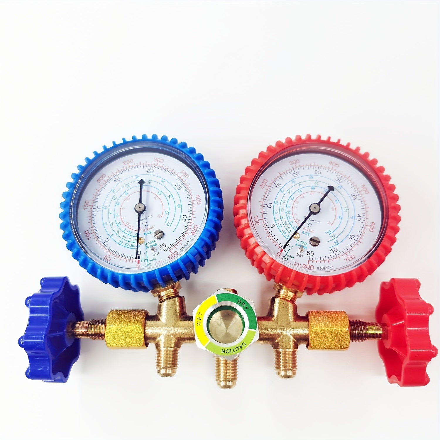 Automotive Air Conditioning Refrigerant Gauge Set with Hose and Hook for R410A R22 R404A R134A