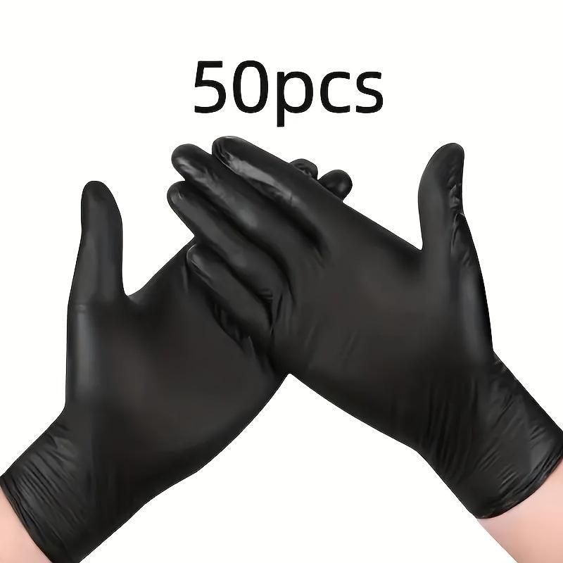 Guantes desechables de nitrilo negros, impermeables, para limpieza doméstica