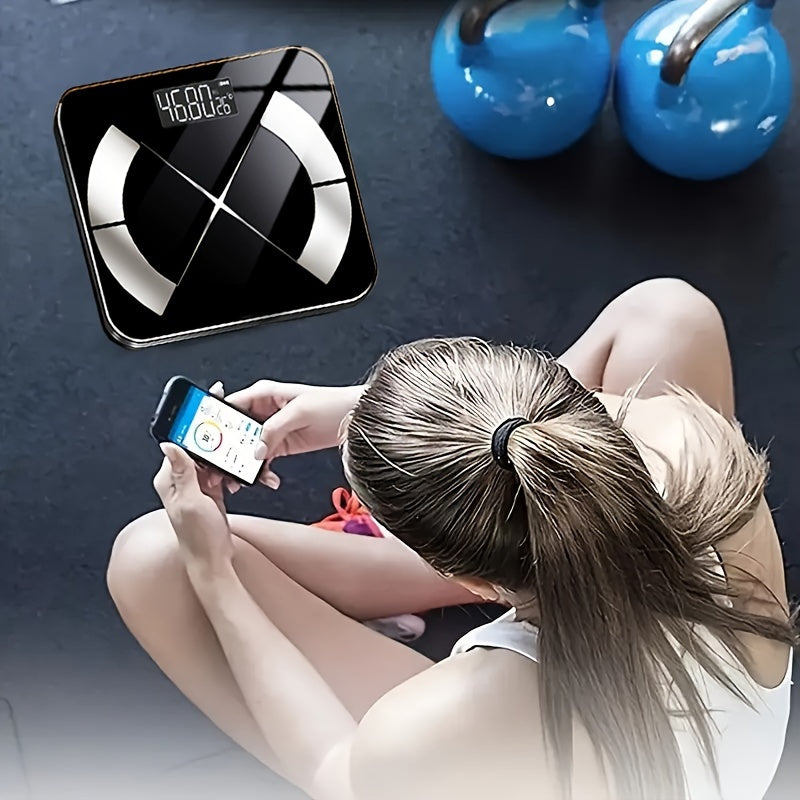 Wireless Smart LED Scale with App Connectivity Battery Powered Weight Tracking Personal Care Electronics