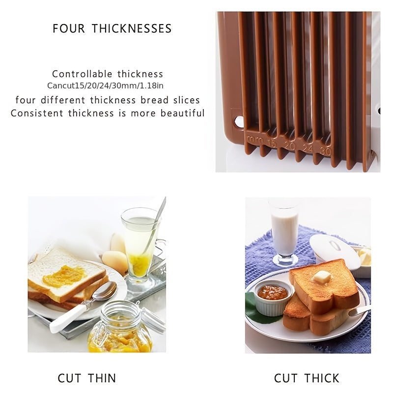 Bread Slicer Set for Homemade Bread Croissants Sandwiches Foldable Compact Guide Kitchen Use