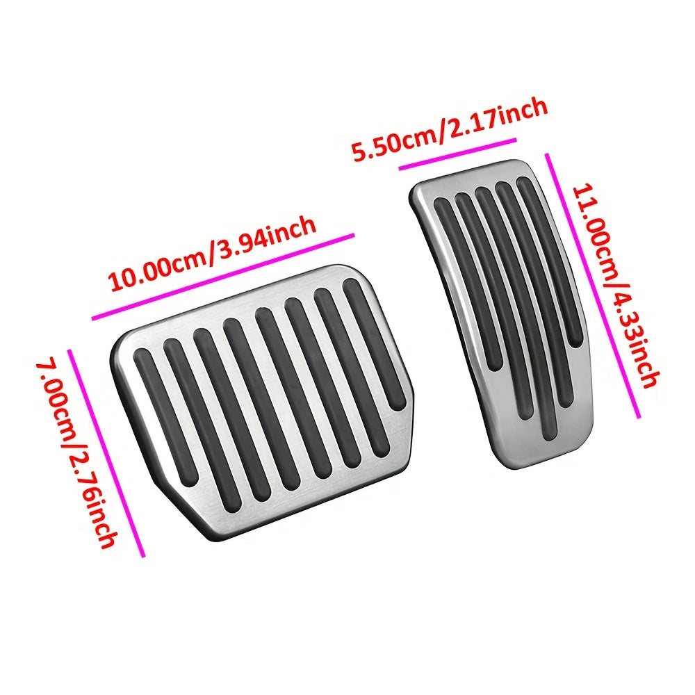 Car Pedal Pads Set Non-Slip Aluminum Brake and Accelerator Covers for Model 3/Y