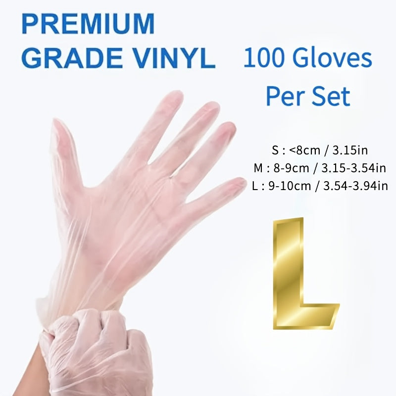 Bir martalik TPE qo‘lqoplar, 100 dona, suv o'tkazmaydigan, boshqariladigan, tozalanmaydigan, uy va oshxona uchun