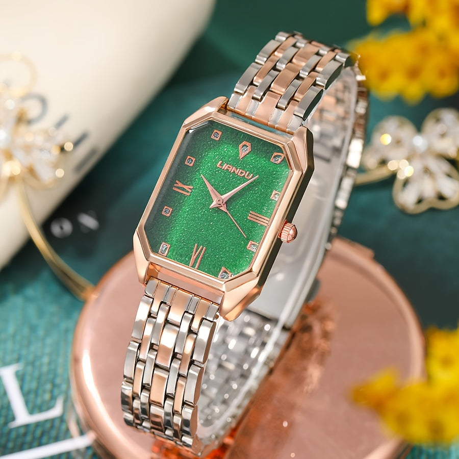 Women's Quartz Watch Elegant Silver Dial Slim Dress Watch