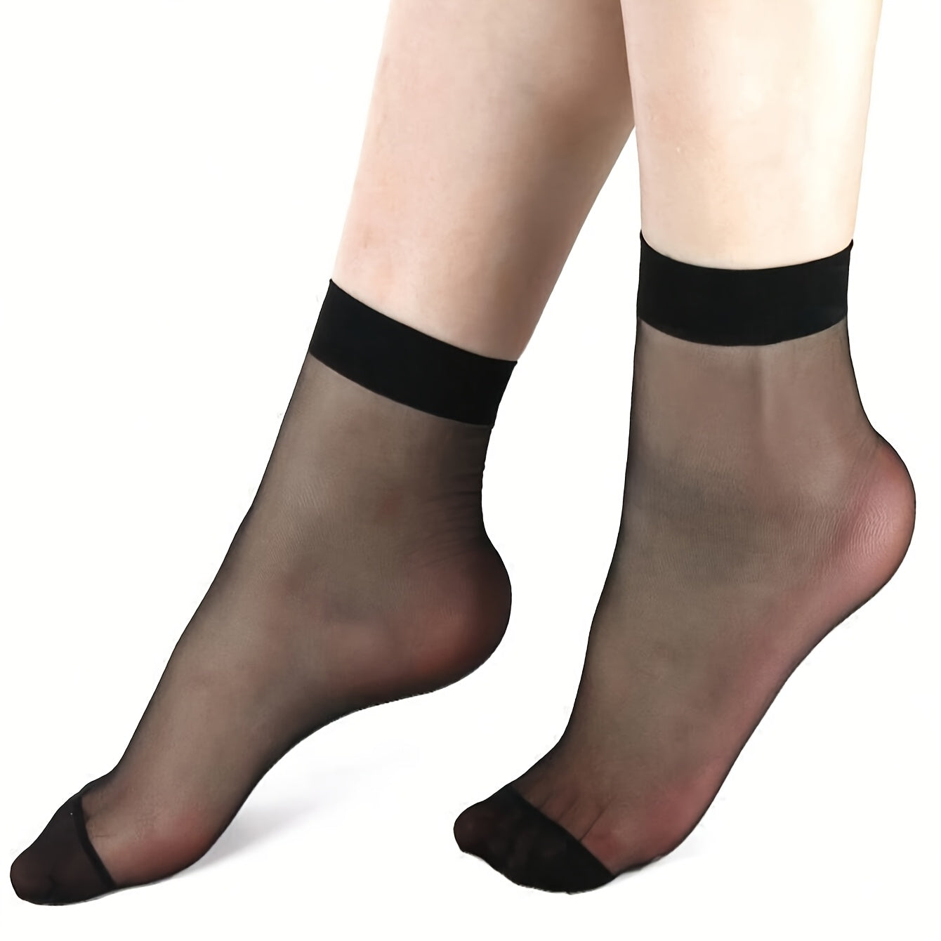 10 пар женских летних носок однотонного цвета, легкие и приятные к коже, универсальные и модные, удобные носки средней длины.