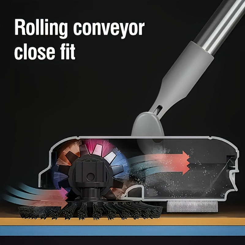 3-in-1 Manual Sweeping and Mopping Set for Hardwood Floors Tiles and Kitchens Blue Polyester Brush