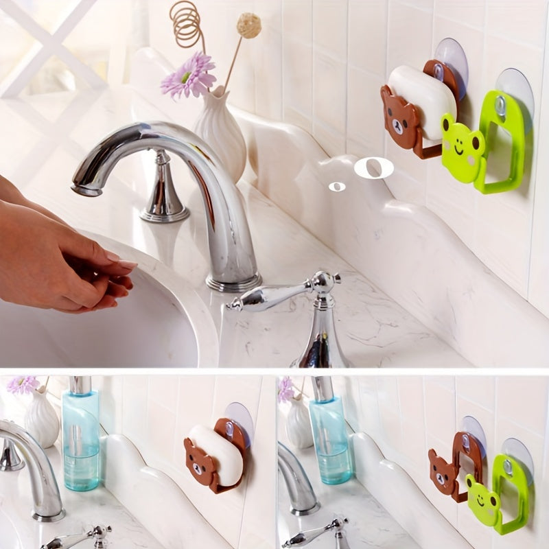 Cartoon Kitchen Sponge Holder Wall Mount Organizer for Sponges and Cloths