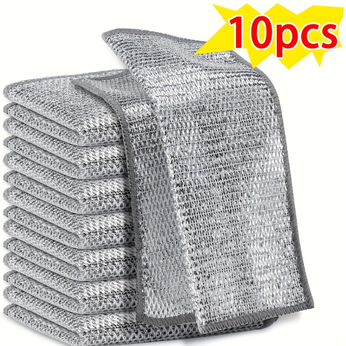 20/10pcs Metal Cleaning Cloth for Wet and Dry Kitchen and Tableware Cleaning