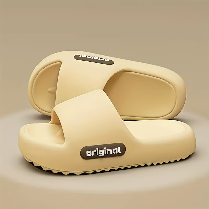 Men Women EVA Non-Slip House and Beach Slippers Minimalist Striped