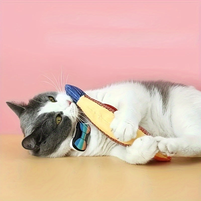 Mushuk o'yinchoqi Saury baliq crinkle ovozli yumshoq bardoshli ichki interaktiv o'yin to'plami