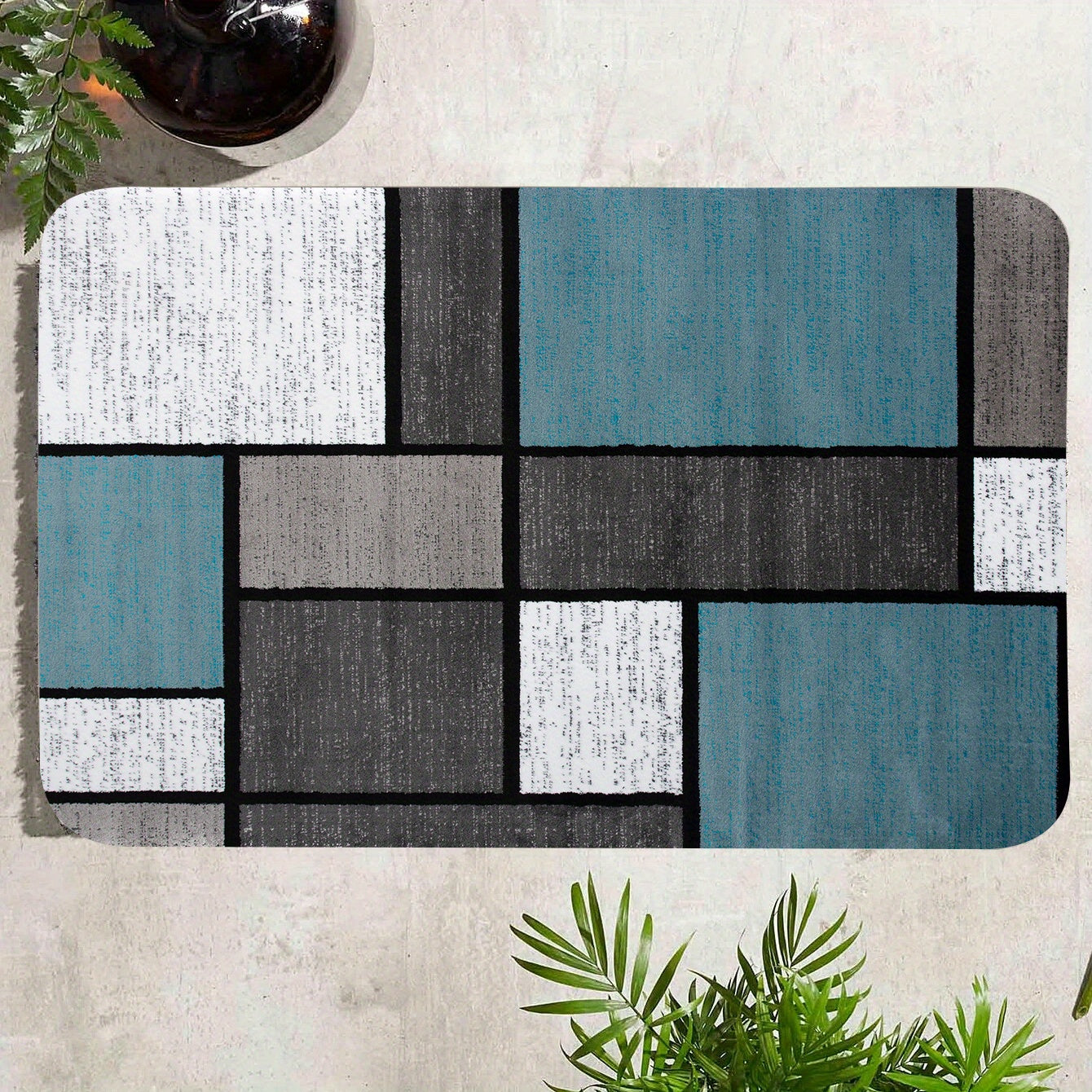 Yumshoq Qalin Oshxona Pol Mat - Sirpanmaydigan, Yog'ga chidamli, Suv o'tkazmaydigan Qavat Gilami - Kirga chidamli Gilam - Mashinada yuvish mumkin - Oshxona, Yashash xonasi, Kir yuvish xonasi, Hammom uchun Kirish Gilami - Suvni so'radigan - Xonani bezatish