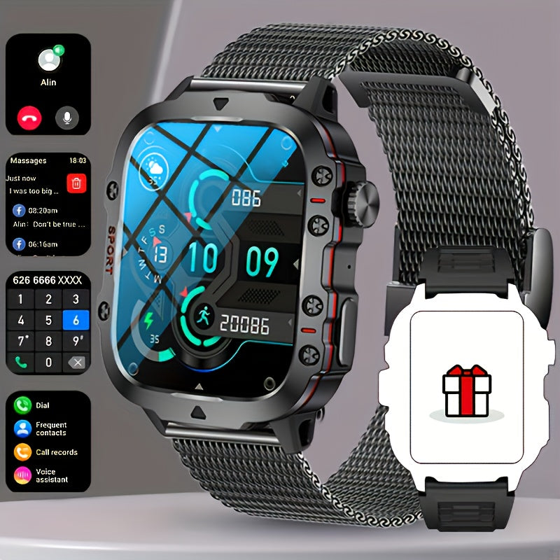 Men's Rugged Smartwatch with Wireless Talk and 100+ Sports Modes