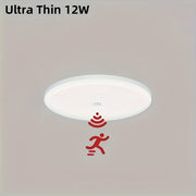 Modern LED Ceiling Light with PIR Motion Sensor 12W Energy Saving for Living Room and Aisle
