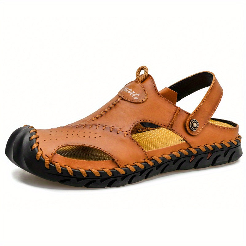 Hand-Stitched Durable Summer Sandals with Rubber Soles for Casual Street Wear