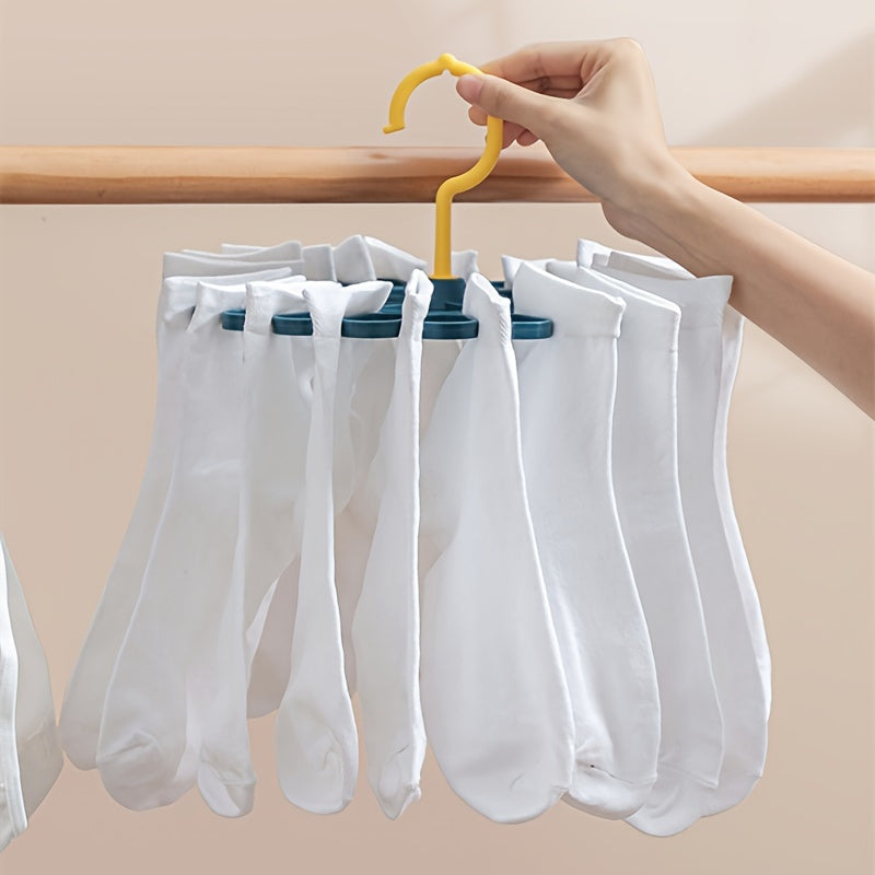 Clothes Drying Clip with 20 Holes Indoor Outdoor Windproof for Underwear Socks