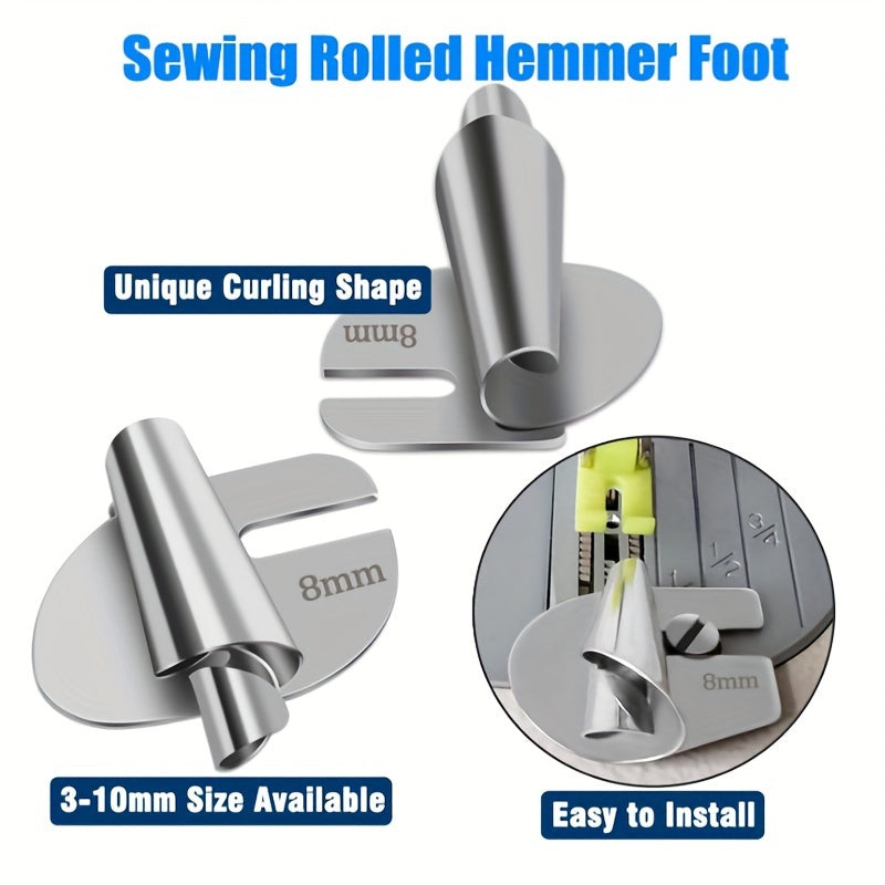 Spiral Edge Curling Machine for Sewing Machines Gray Sewing Machine Accessory