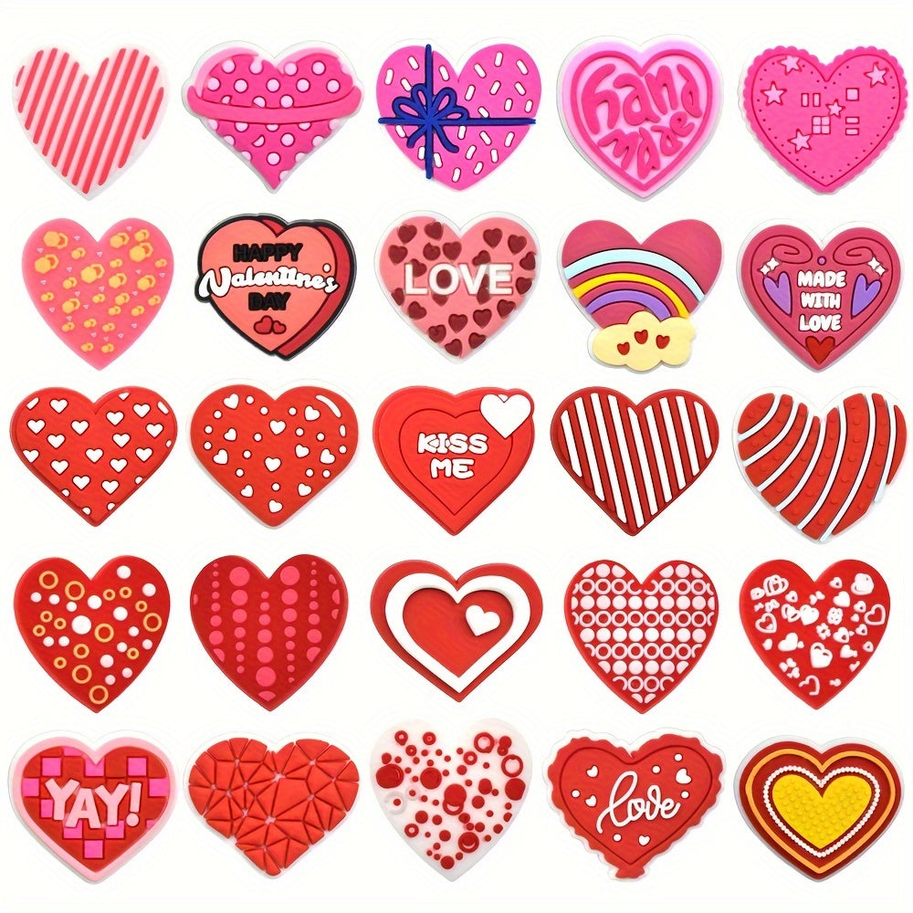 Unisex PVC Shoe Charms 20/25/27pcs Heart Strawberry Colorful Shoe Accessories