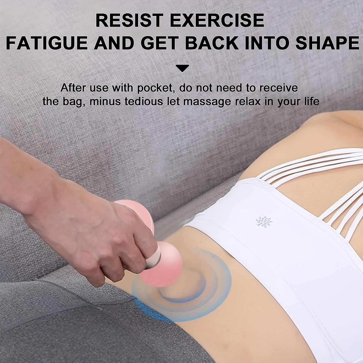 Portable Handheld Massager for Neck Shoulders Back Rechargeable USB