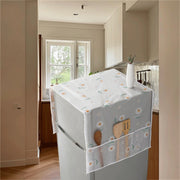 Cubierta a prueba de polvo para refrigerador con estampado floral para encimeras de cocina