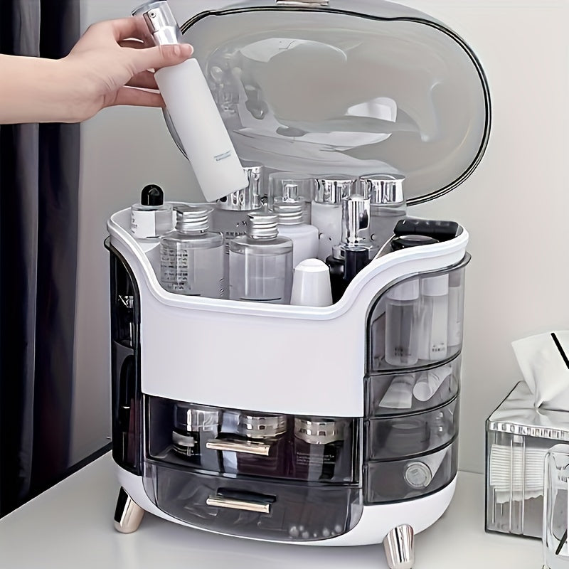 Women Plastic Makeup Organizer with Drawers Waterproof Vanity Storage