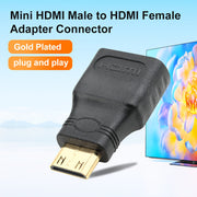 Kameralar, videokameralar, DSLRlar, planshetlar va video kartalarni standart HDTVlarga ulash uchun oltin qoplamali mini HDTV adapteri. 4K mosligini ta'minlaydi.