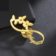 Ism bilan maxsus zanglamaydigan po'latdan yasalgan brosh - Bohem minimalistik zargarlik buyumlari tadbirlar va sovg'alar uchun