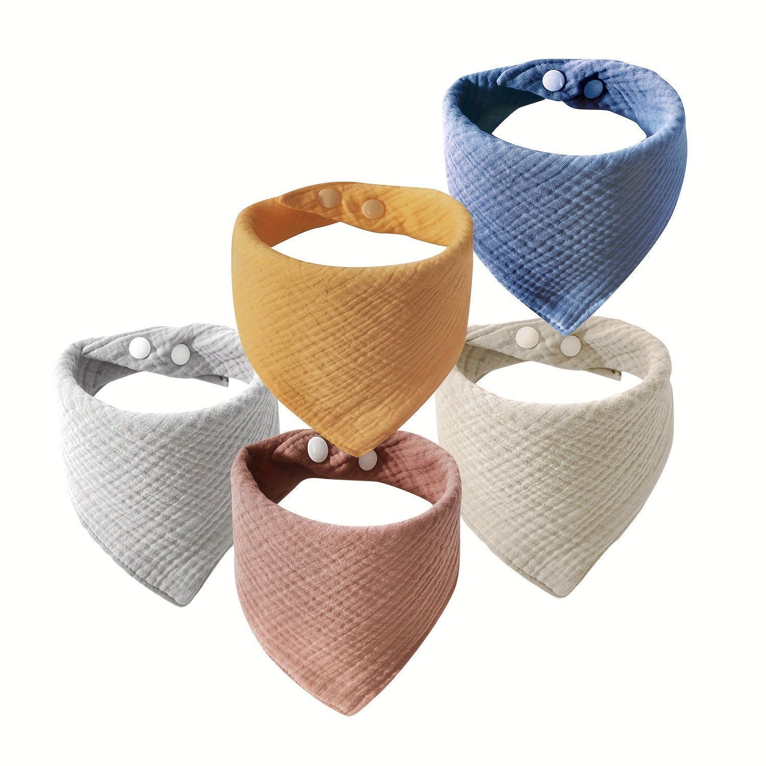 3 Pack Baby Bibs for Teething and Drooling, 4-Layer Soft Absorbent Bandana Bibs