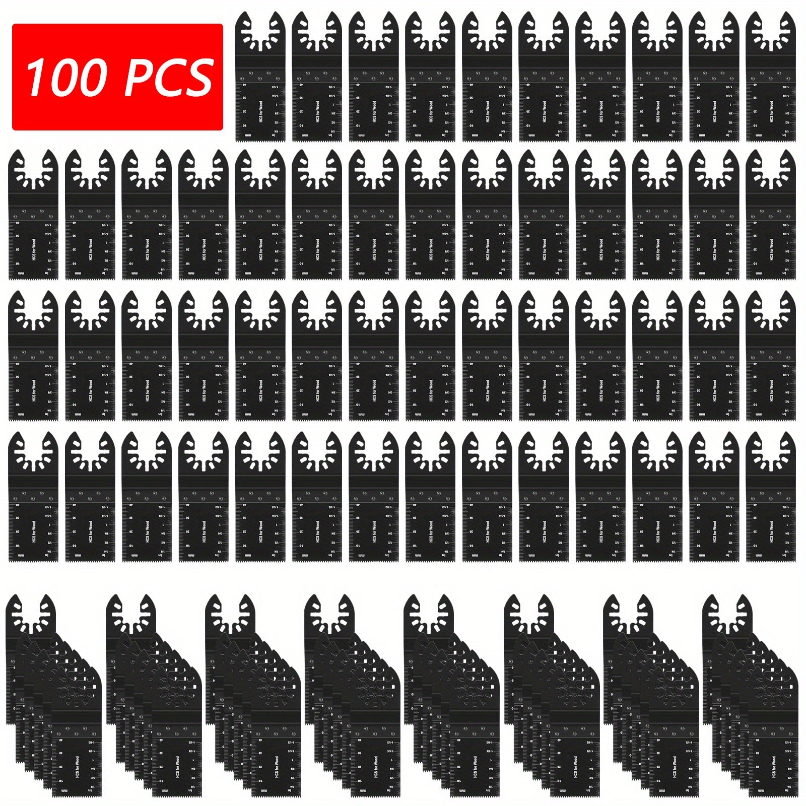 Осциллирующие пилы-ленты диаметром 1-3/8 дюйма для дерева, пластика, мягких металлов, упаковка 100