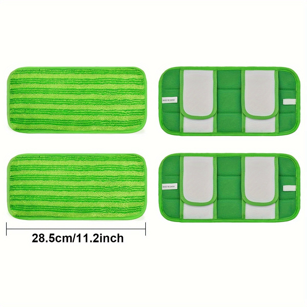 Set of 4 Microfiber Mop Pads for Deep Cleaning Compatible with Sweeper Reusable Dust Removal