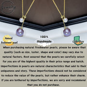 Freshwater Pearl Necklace Dual Bead 11-12mm Elegant Jewelry for Women