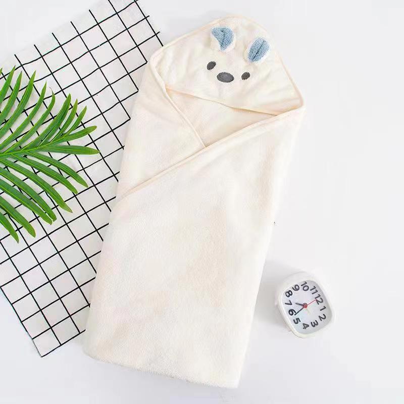Baby Koala Coral Fleece Bath Towel for Kids Soft and Absorbent