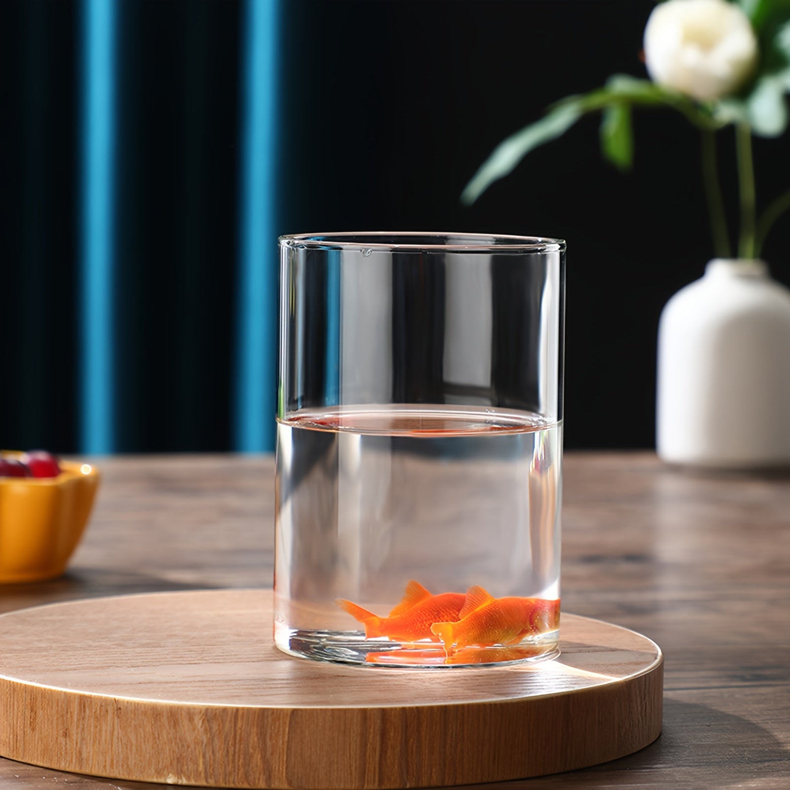 Minimalist Clear Glass Flower Vase for Wedding Decor 6.5x8cm