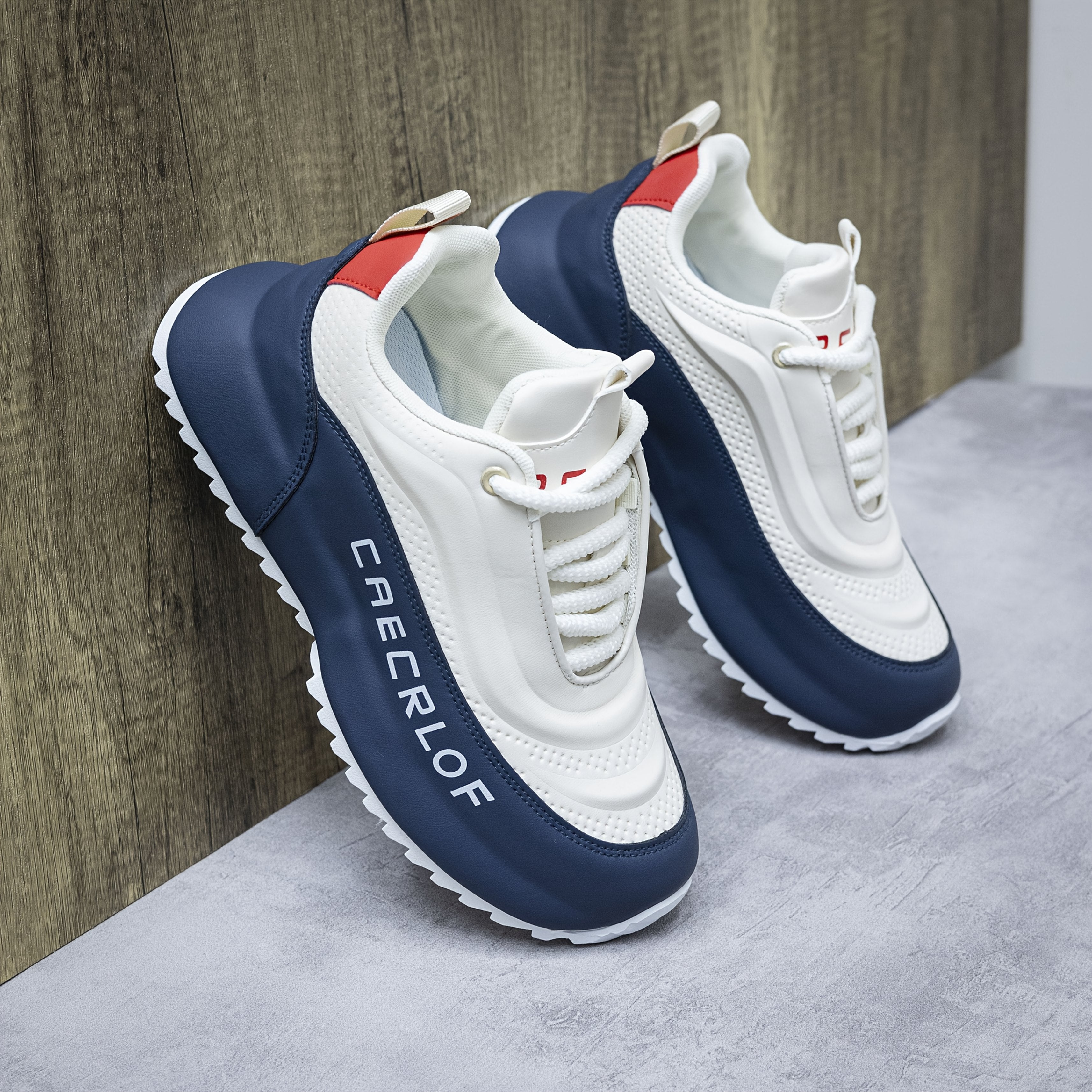 Мужские кожаные кроссовки с противоскользящей подошвой для отдыха и спорта