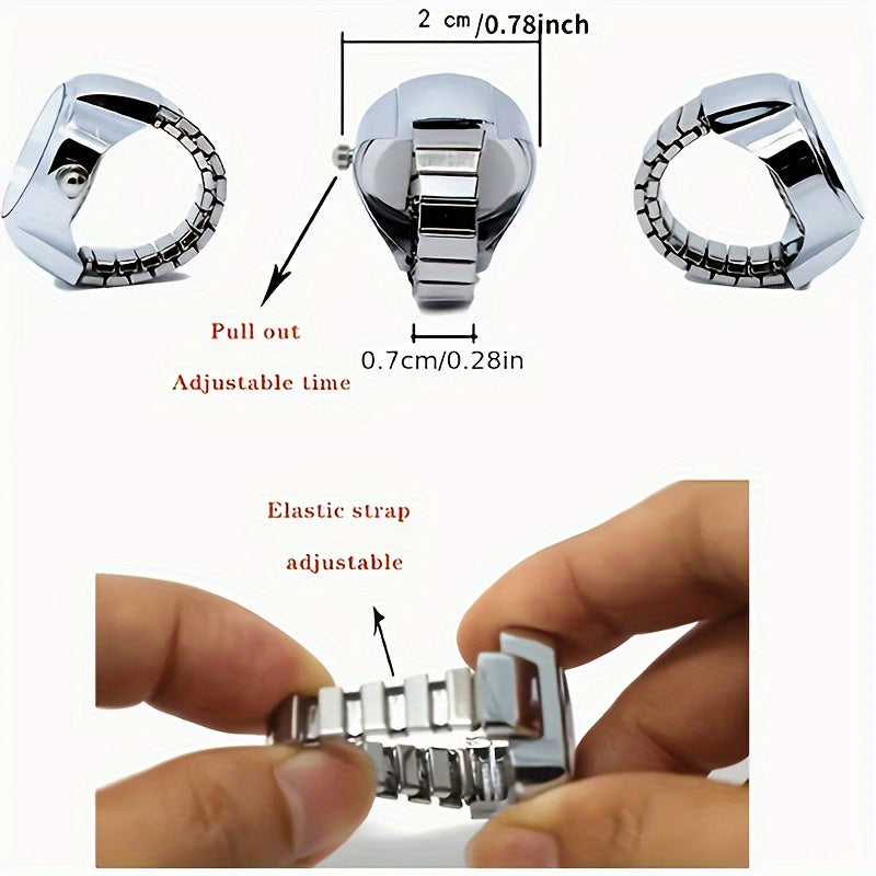 Illuminated Finger Watches for Students Stylish Ring Watches with LED Light