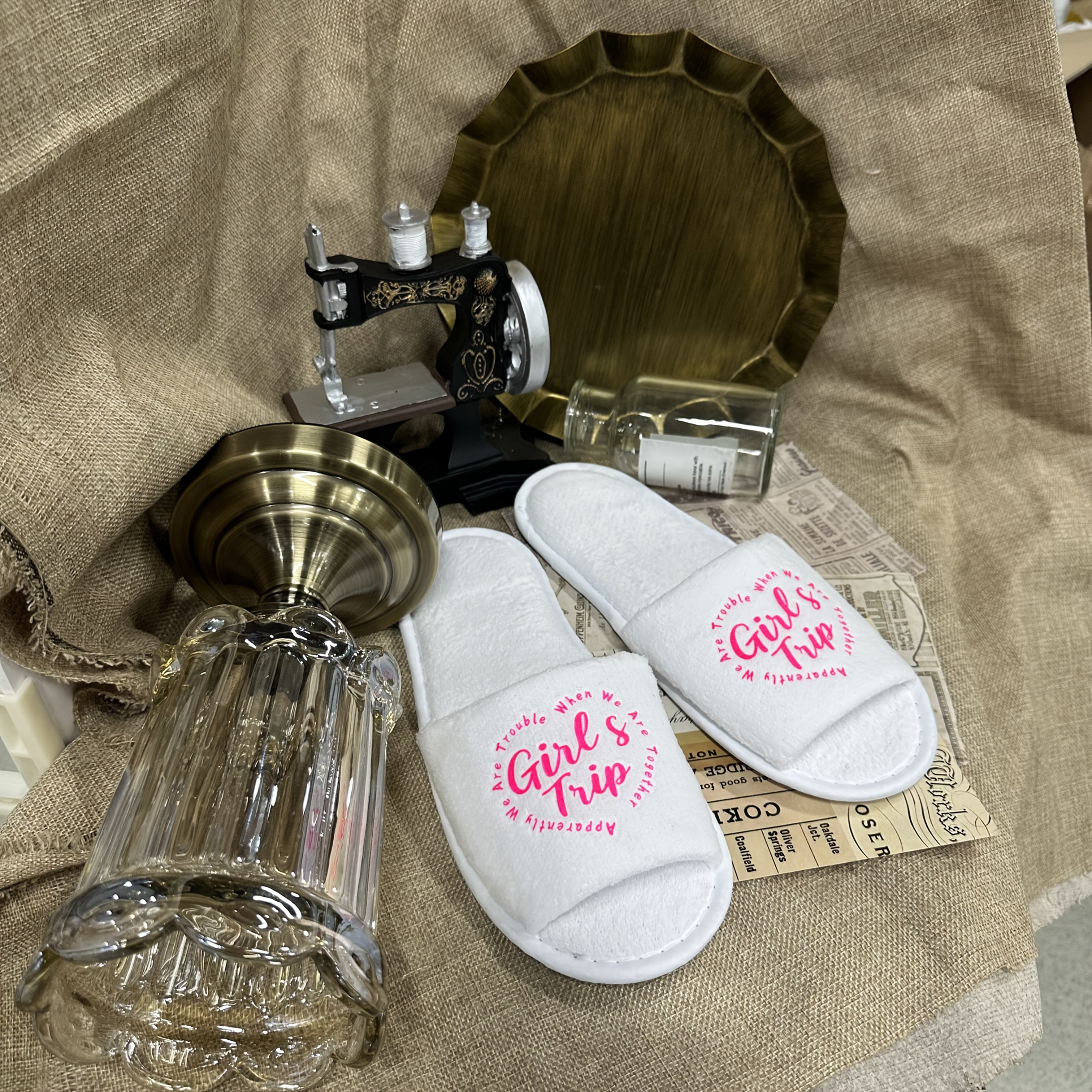 Women's Printed Open-Toe EVA Slippers for Indoor Home Use