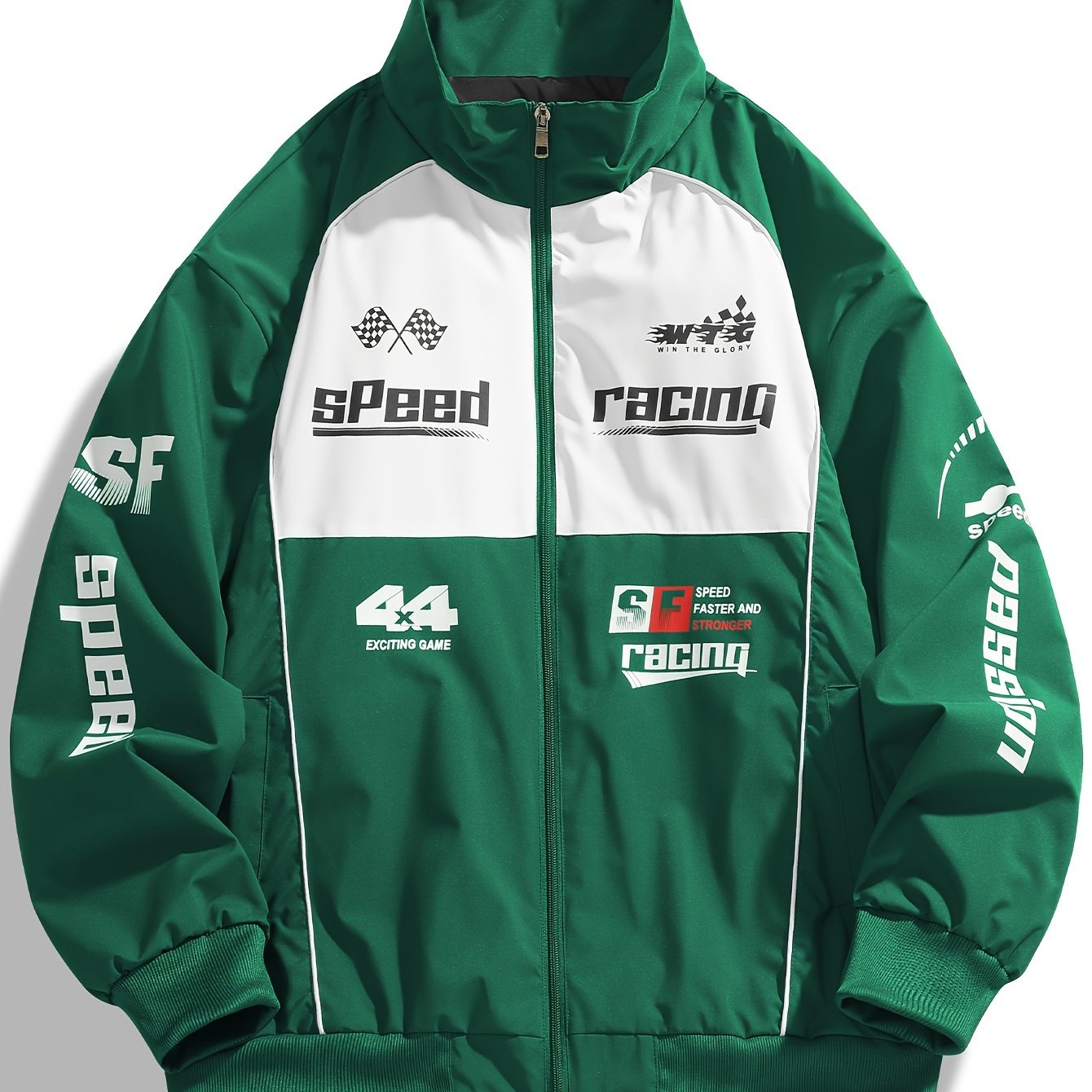 Erkaklar uchun 3041 Sport Casual Poyga Kostyum Jeketi kundalik kiyim uchun.