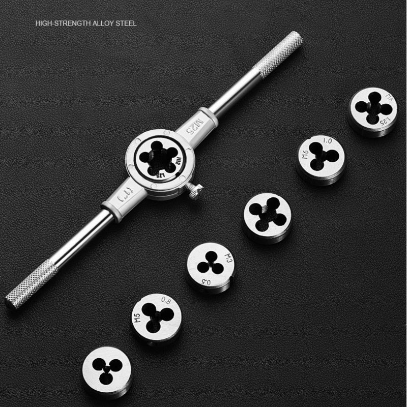 Juego de 40 piezas de juego de roscar y machos métricos de acero aleado, incluye llave para roscado y machihembrado DIY