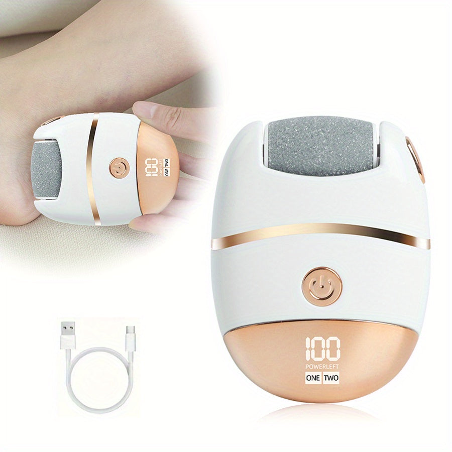 Molinillo eléctrico recargable para pies con batería de litio, dos velocidades, inalámbrico, luz LED