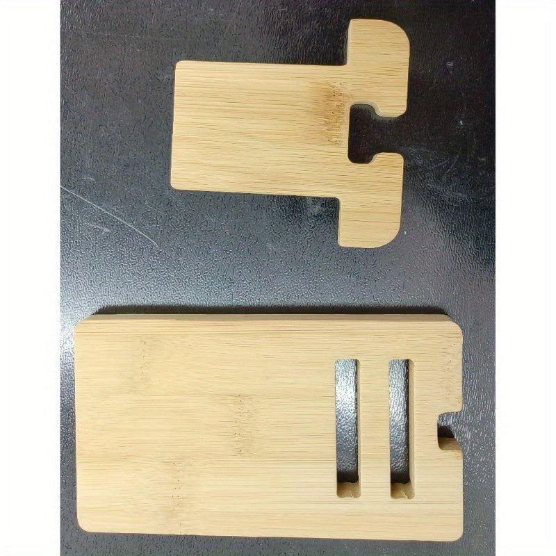 Wooden Phone Stand Desktop Holder Charging Dock Adjustable Smartphone Stand